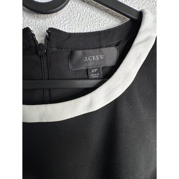 J.Crew Black and White Women's Shift dress Size 12P - Picture 4 of 16
